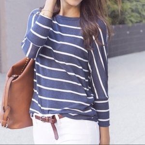 Market & Spruce Corinna striped dolman top